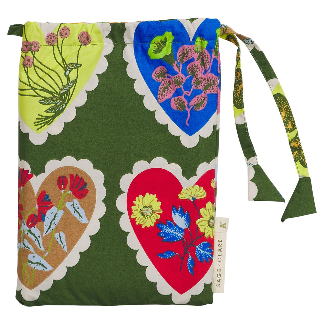 Sage x Clare Loretta Cotton Pillowcase Set - Hunter Green