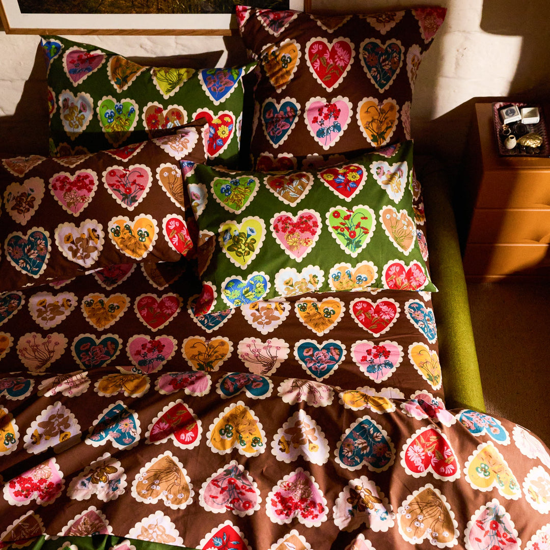 Sage x Clare Loretta Cotton Pillowcase Set - Umber