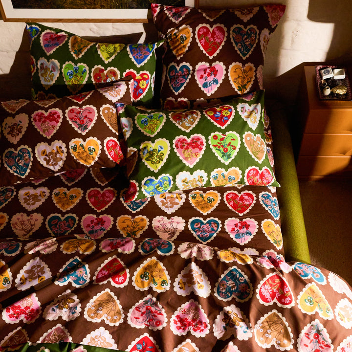 Sage x Clare Loretta Cotton Pillowcase Set - Umber