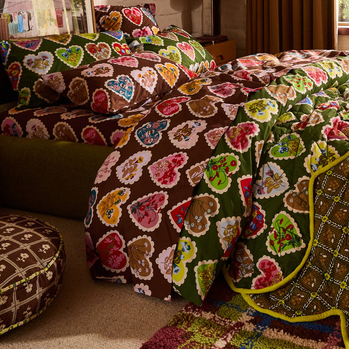 Sage x Clare Loretta Cotton Pillowcase Set - Umber