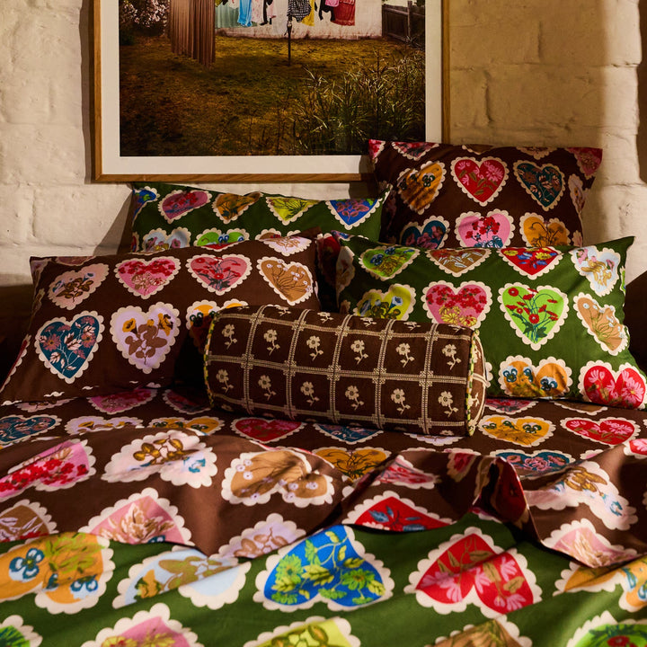 Sage x Clare Loretta Cotton Pillowcase Set - Umber