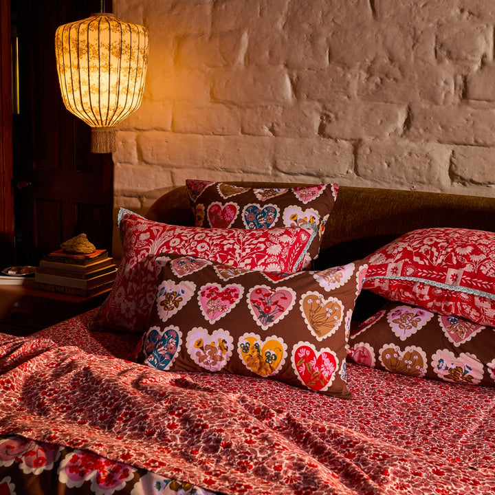 Sage x Clare Loretta Cotton Pillowcase Set - Umber
