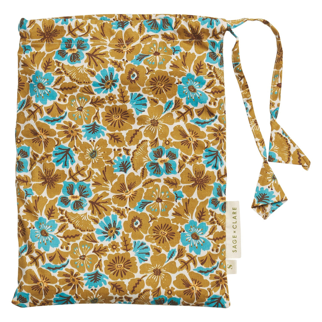 Sage x Clare Magnolia Cotton Pillowcase Set - Turquoise