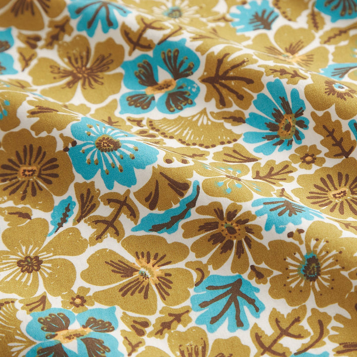 Sage x Clare Magnolia Cotton Pillowcase Set - Turquoise