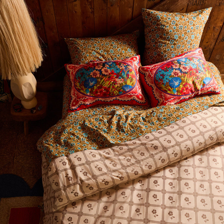 Sage x Clare Magnolia Cotton Pillowcase Set - Turquoise