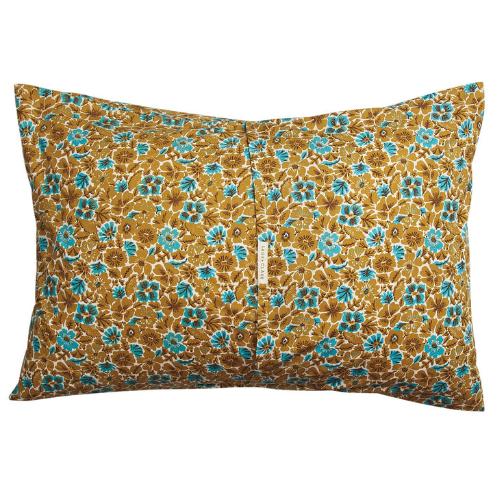 Sage x Clare Magnolia Cotton Pillowcase Set - Turquoise