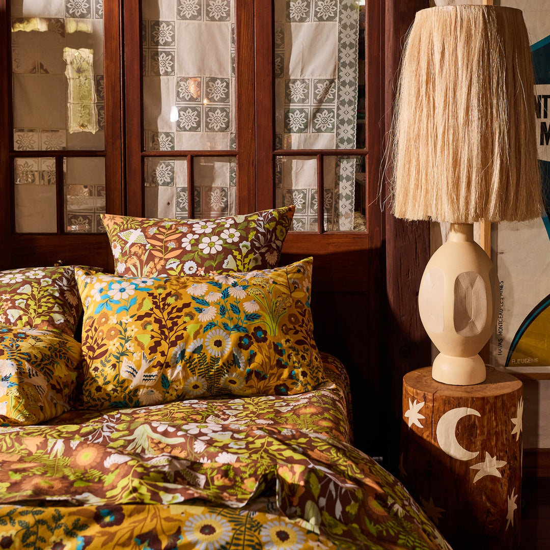 Sage x Clare Sloane Cotton Pillowcase Set - Ochre