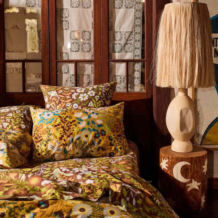 Sage x Clare Sloane Cotton Pillowcase Set - Ochre
