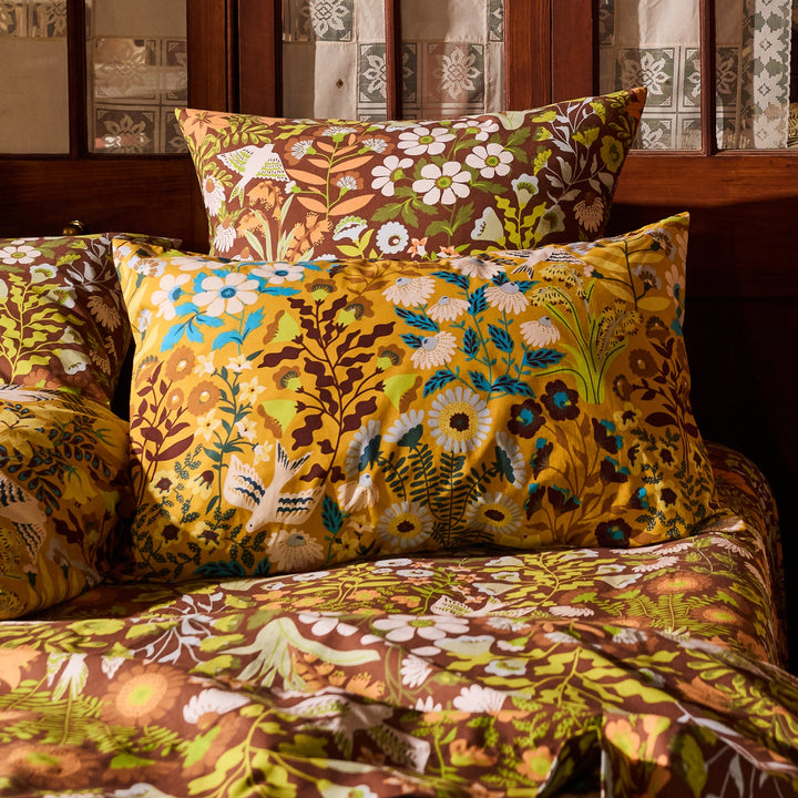 Sage x Clare Sloane Cotton Pillowcase Set - Ochre