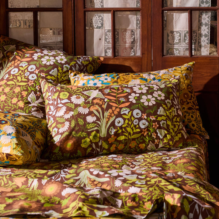 Sage x Clare Sloane Cotton Pillowcase Set - Umber