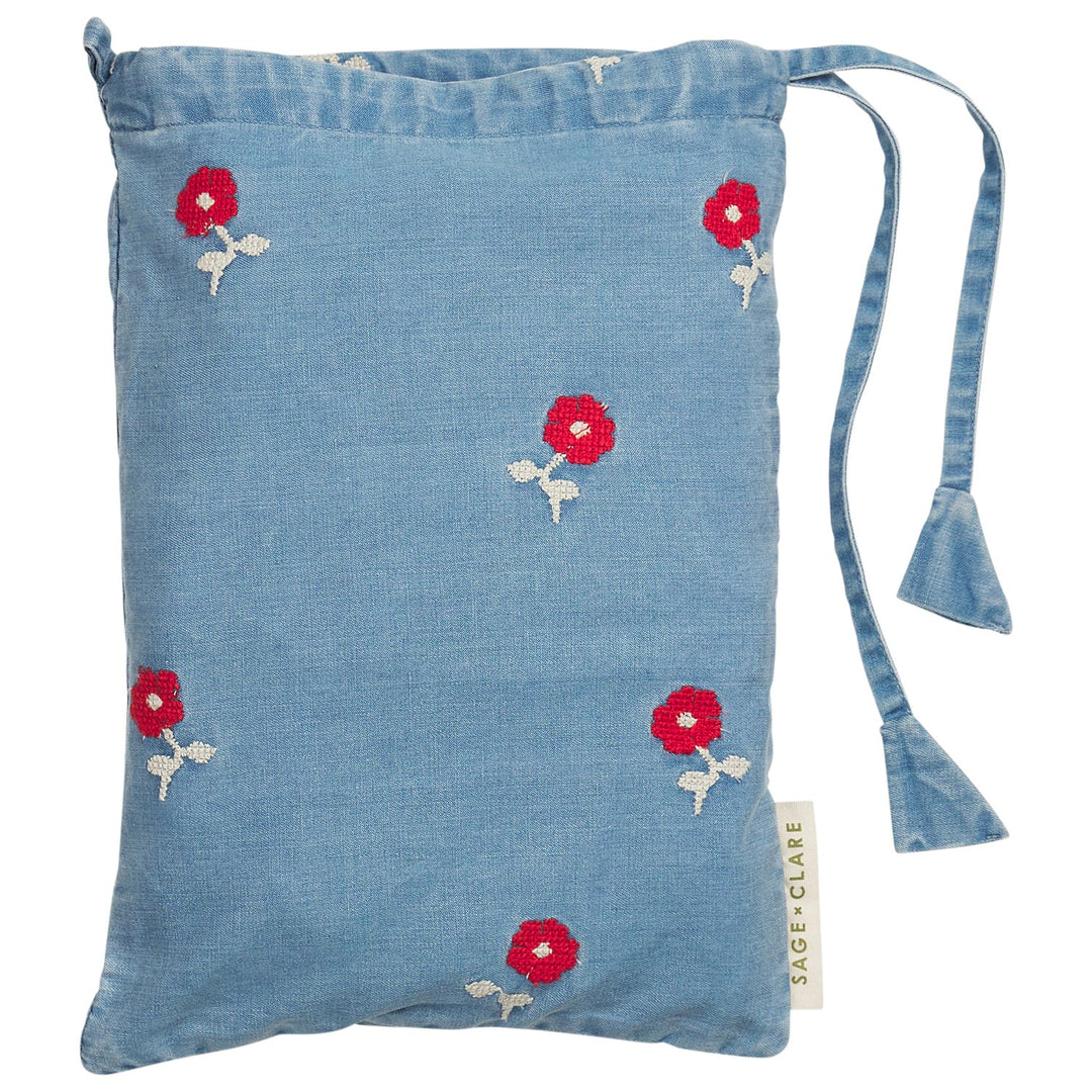 Sage x Clare Anneliese Ruffle Pillowcase - Poppy