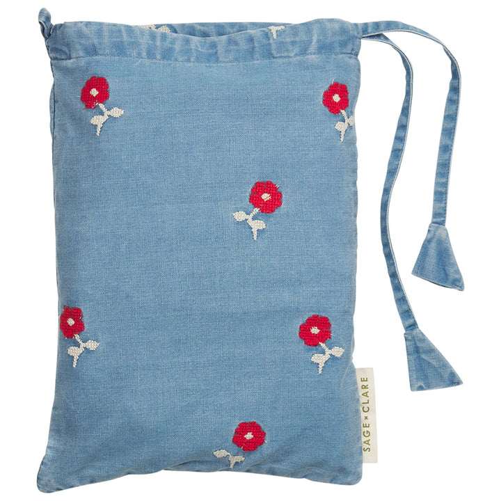 Sage x Clare Anneliese Ruffle Pillowcase - Poppy