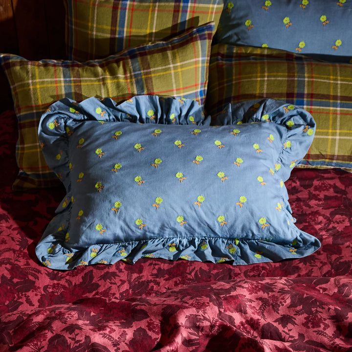 Sage x Clare Anneliese Ruffle Pillowcase - Peridot