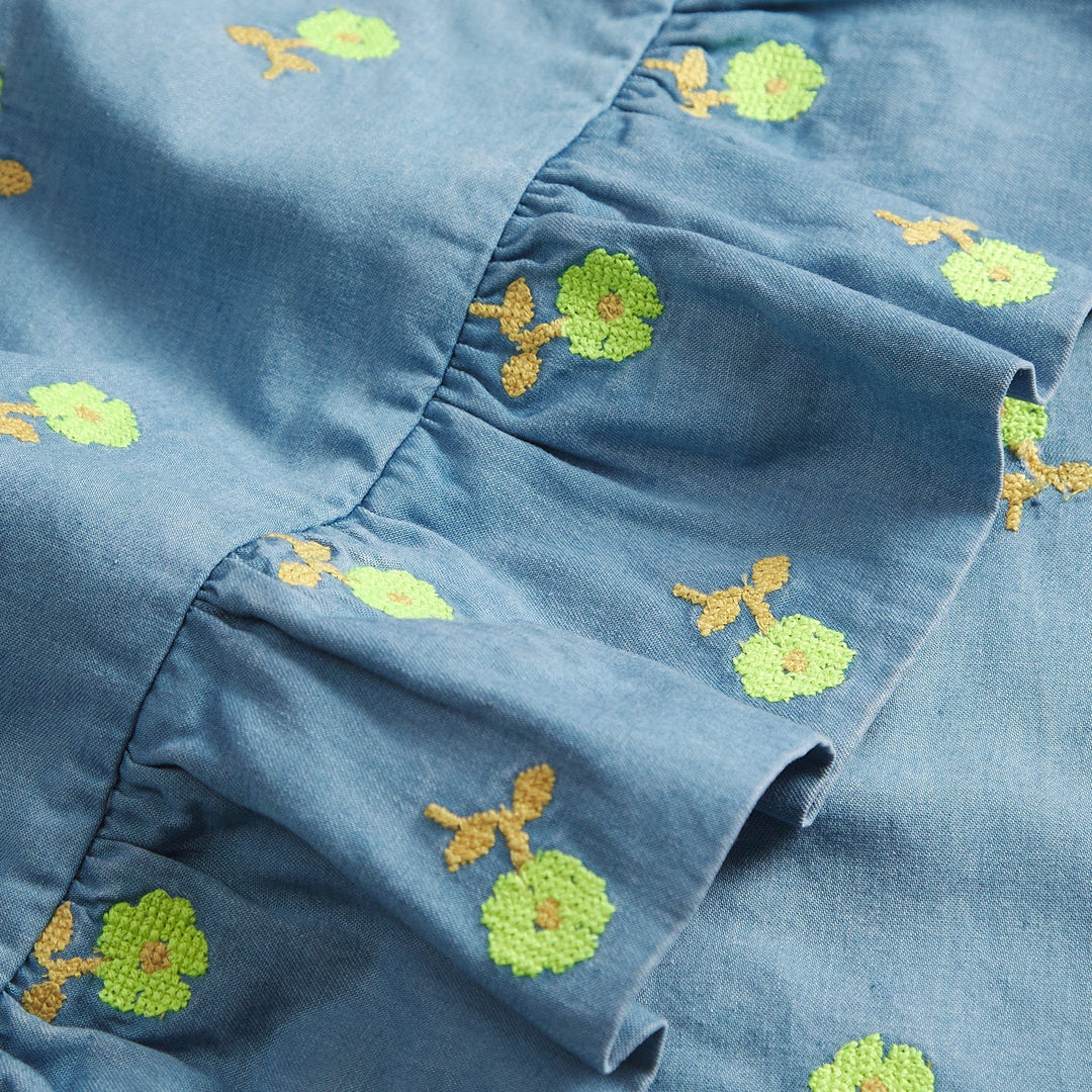 Sage x Clare Anneliese Ruffle Pillowcase - Peridot