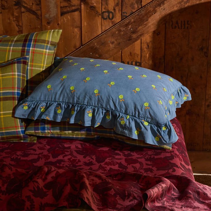 Sage x Clare Anneliese Ruffle Pillowcase - Peridot