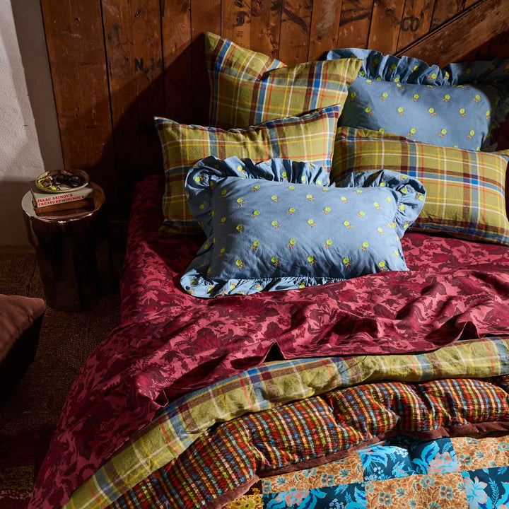 Sage x Clare Anneliese Ruffle Pillowcase - Peridot