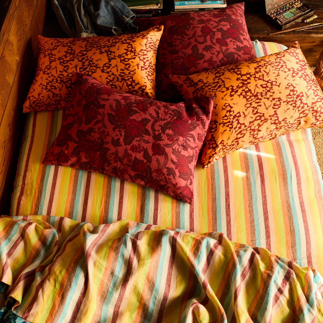 Sage x Clare Sierra Linen Pillowcase Set - Terracotta