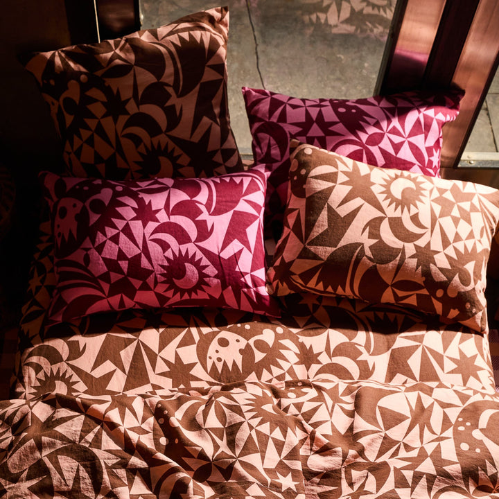 Sage x Clare Nora Linen Pillowcase Set - Carnelian