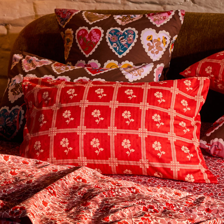 Sage x Clare Bonny Cotton Pillowcase Set - Poppy