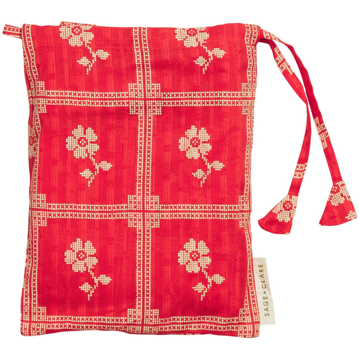 Sage x Clare Bonny Cotton Pillowcase Set - Poppy