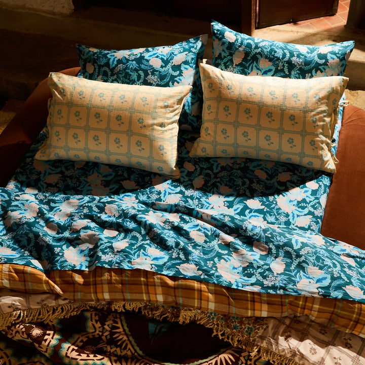 Sage x Clare Bonny Cotton Pillowcase Set - Turquoise