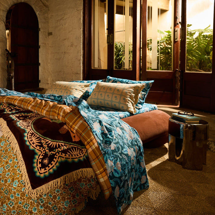 Sage x Clare Bonny Cotton Pillowcase Set - Turquoise