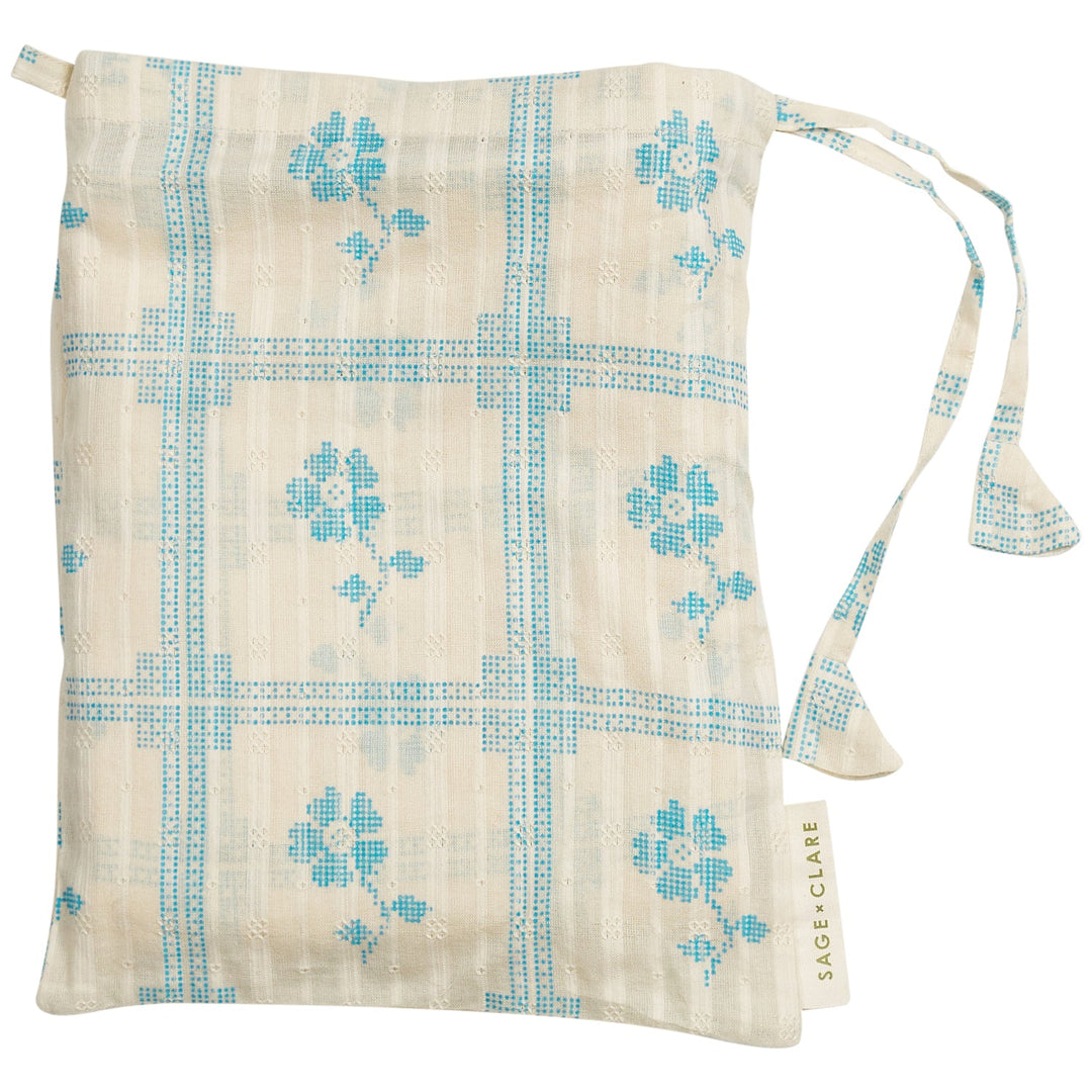 Sage x Clare Bonny Cotton Pillowcase Set - Turquoise