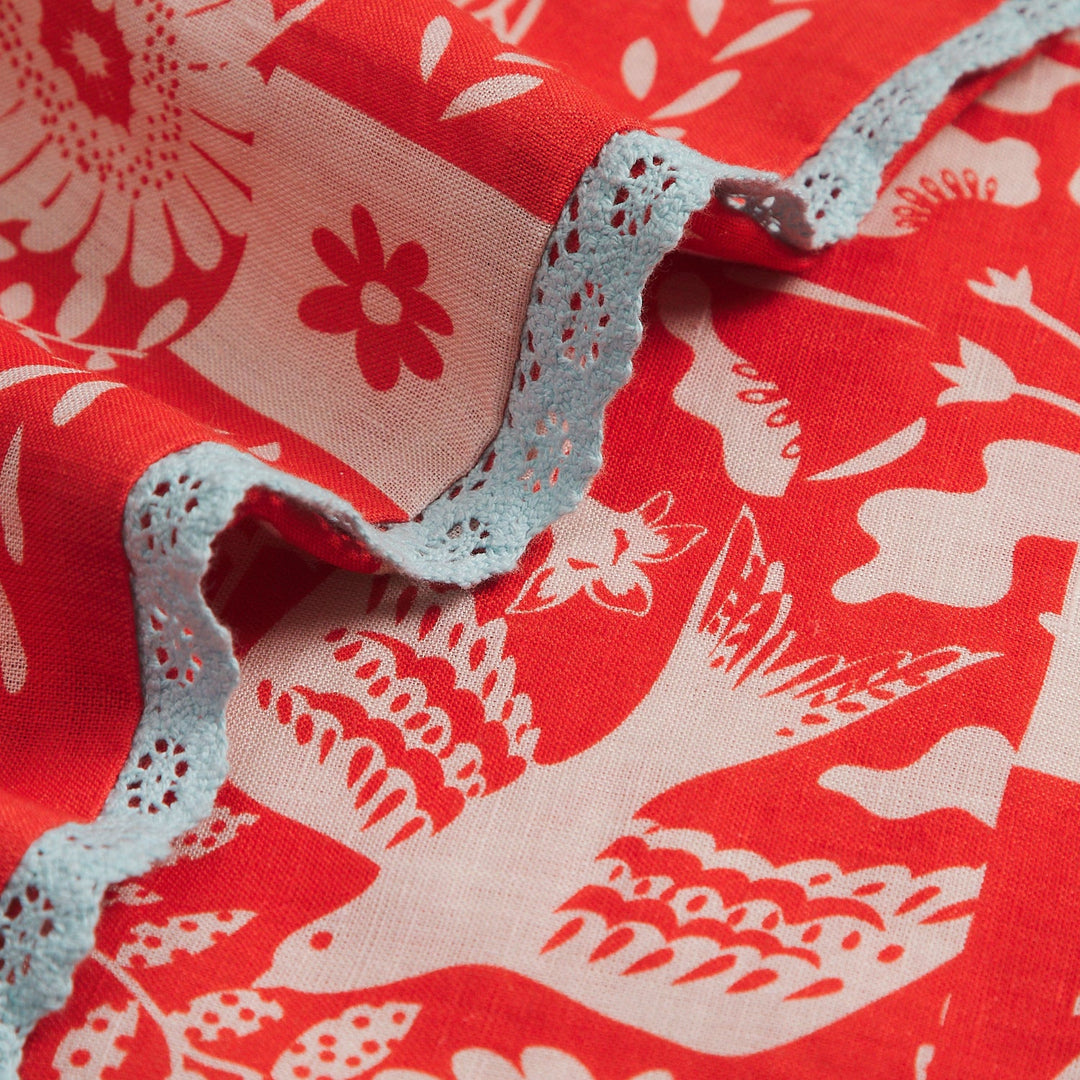 Sage x Clare Indiana Linen Pillowcase Set - Poppy