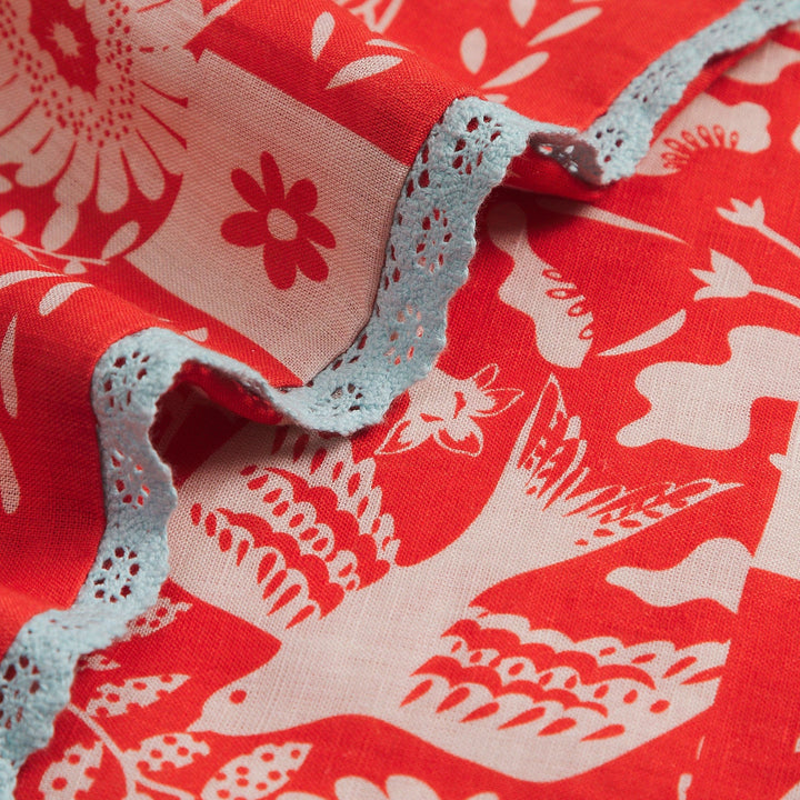 Sage x Clare Indiana Linen Pillowcase Set - Poppy
