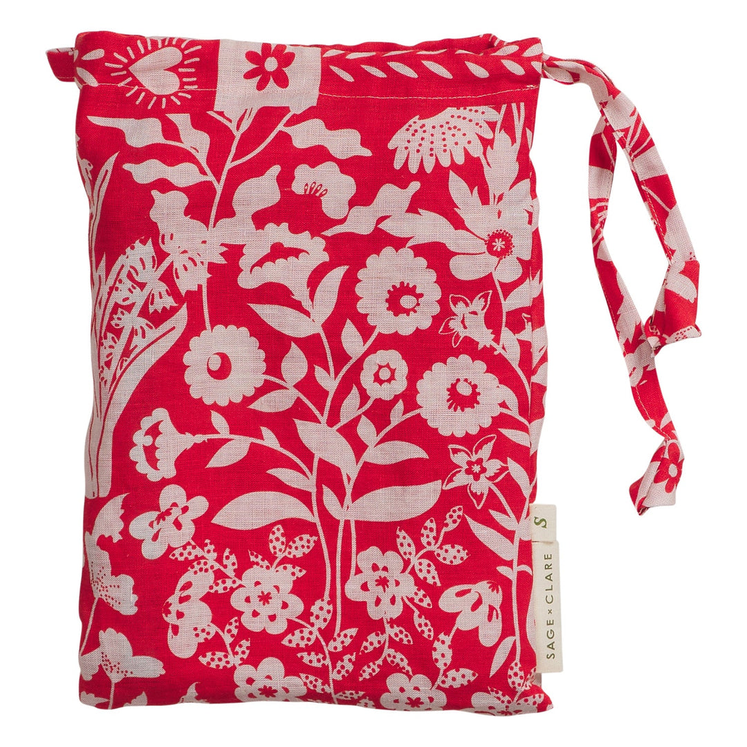 Sage x Clare Indiana Linen Pillowcase Set - Poppy