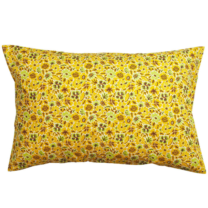 Sage x Clare Magnolia Cotton Pillowcase Set - Ochre