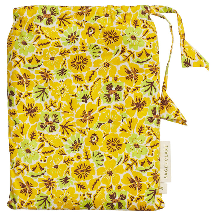 Sage x Clare Magnolia Cotton Pillowcase Set - Ochre