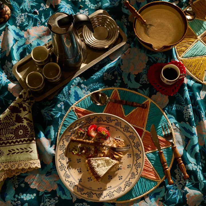 Sage x Clare Harriet Placemat - Turquoise