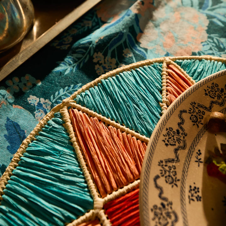 Sage x Clare Harriet Placemat - Turquoise