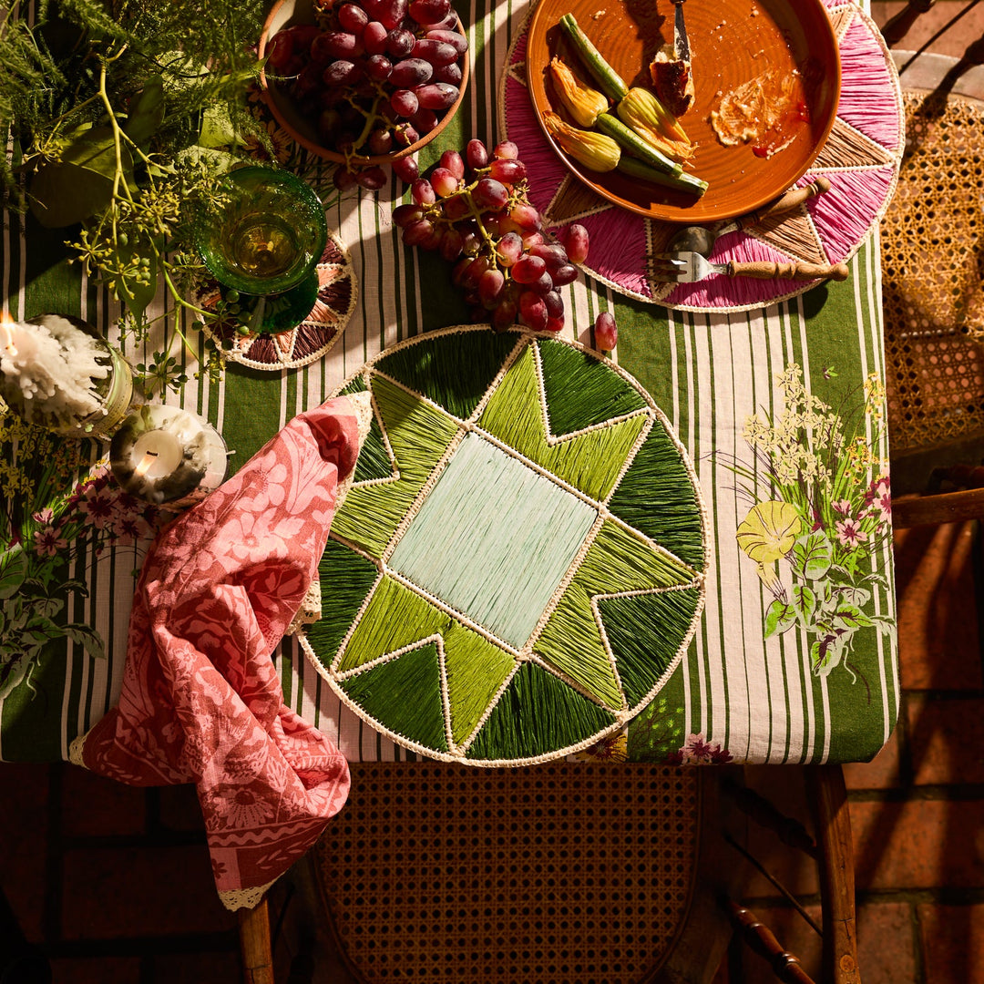 Sage x Clare Harriet Placemat - Hunter Green