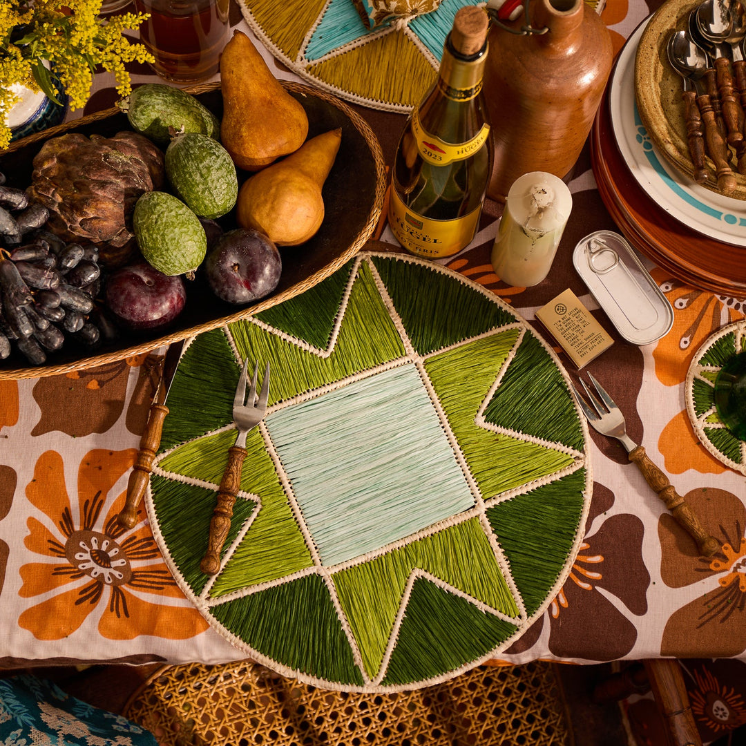 Sage x Clare Harriet Placemat - Hunter Green