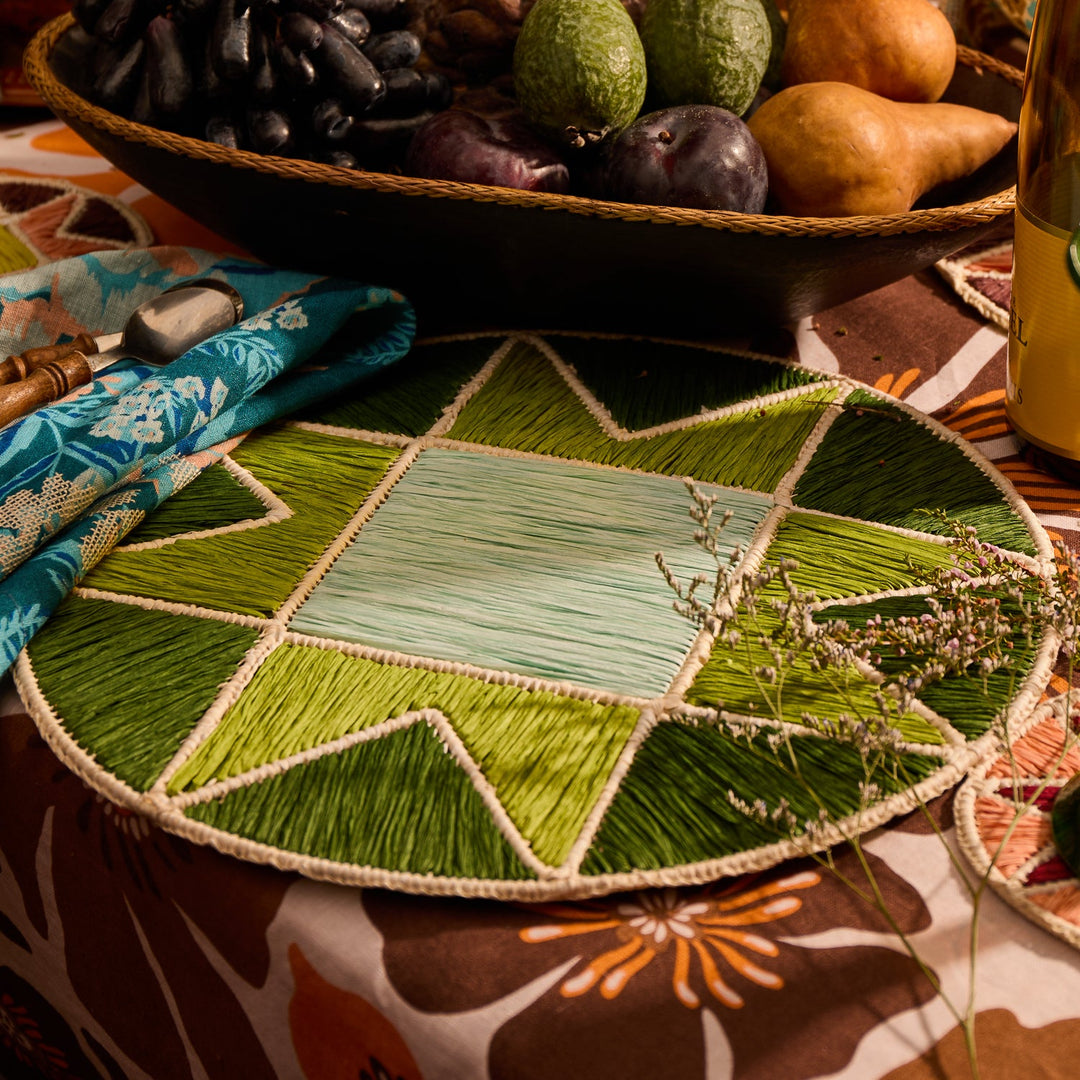 Sage x Clare Harriet Placemat - Hunter Green