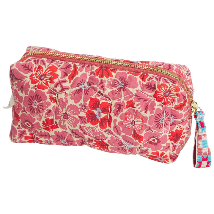 Sage x Clare Magnolia Travel Pouch - Poppy