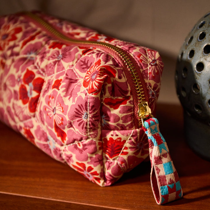 Sage x Clare Magnolia Travel Pouch - Poppy