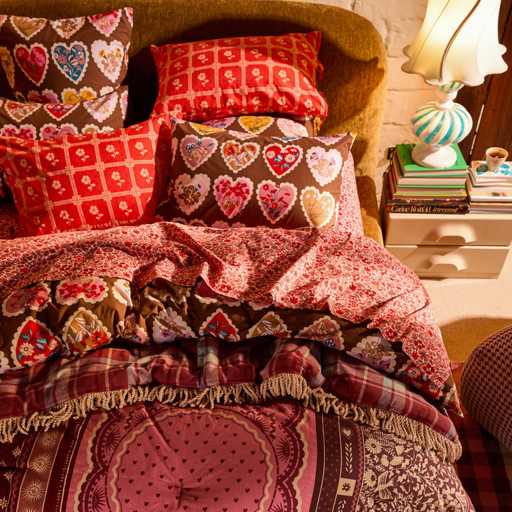 Sage x Clare Loretta Cotton Quilt Cover - Umber
