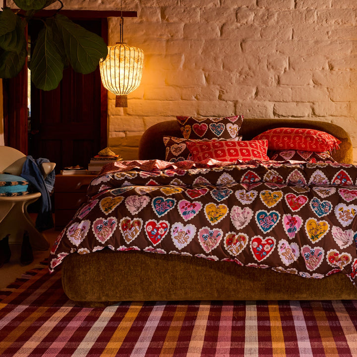 Sage x Clare Loretta Cotton Quilt Cover - Umber