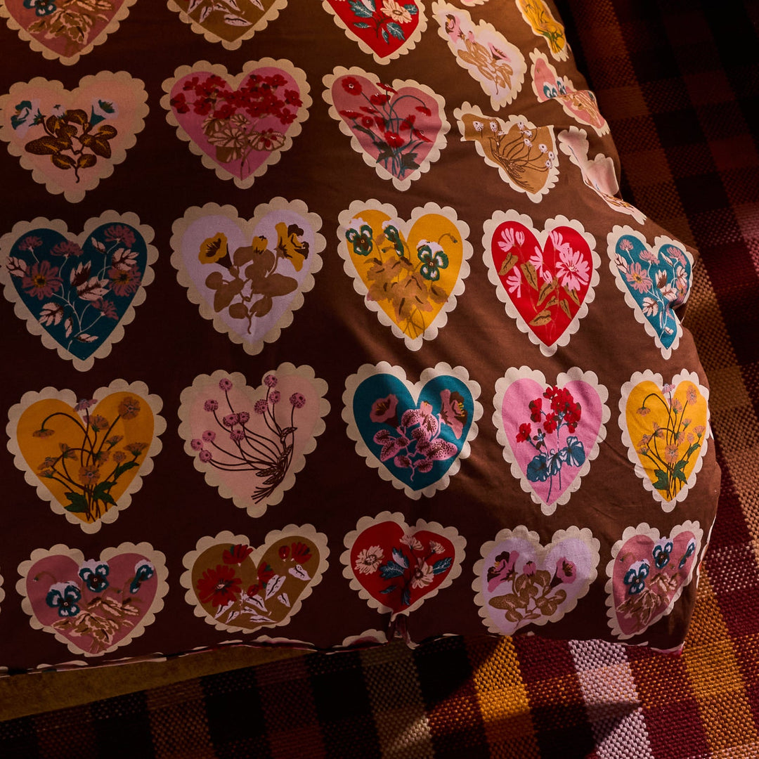 Sage x Clare Loretta Cotton Quilt Cover - Umber