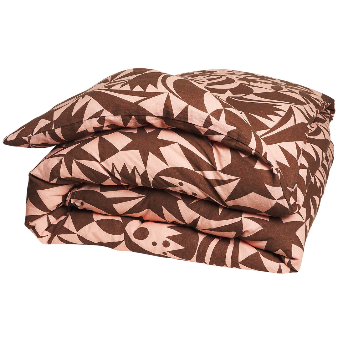 Sage x Clare Nora Linen Quilt Cover - Carnelian