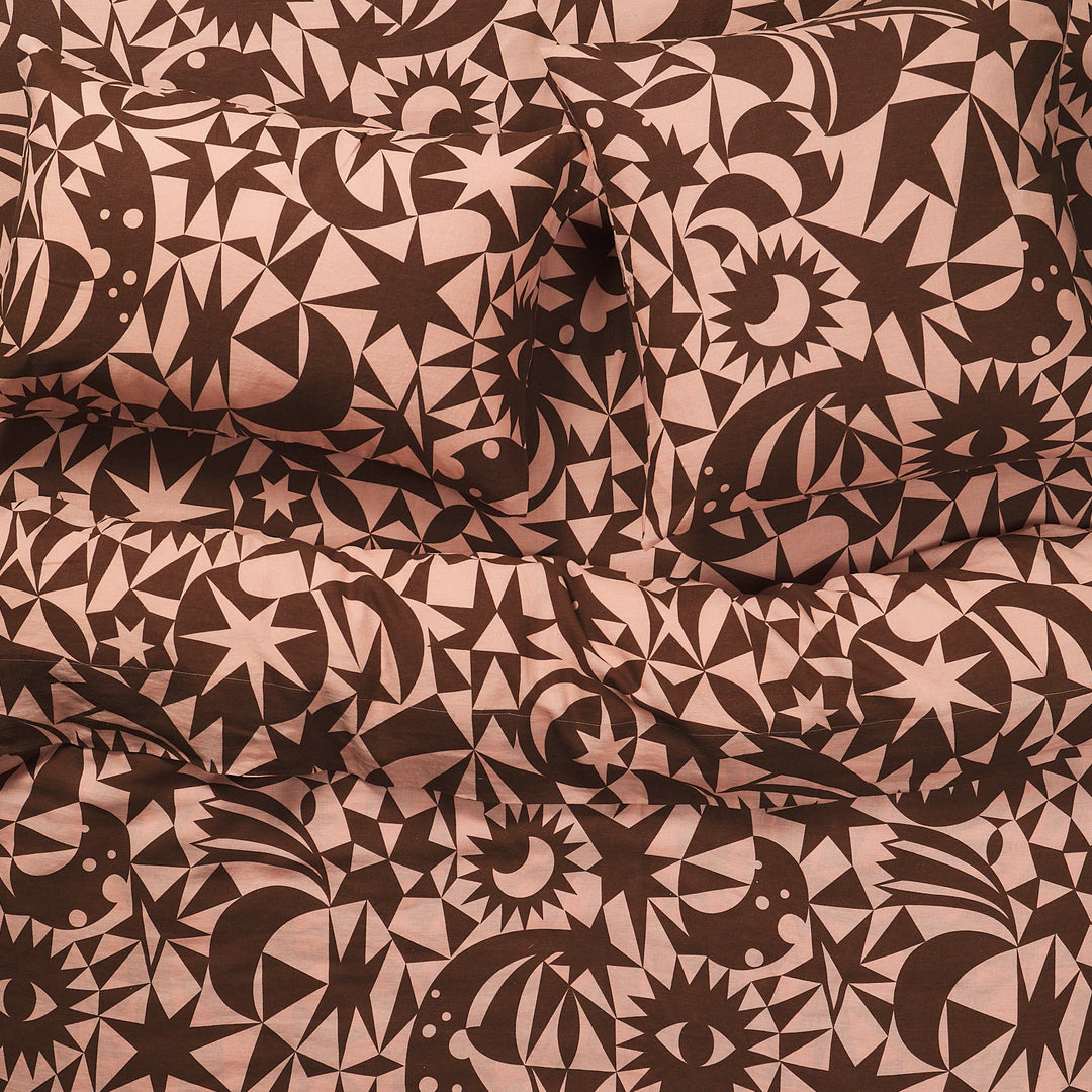 Sage x Clare Nora Linen Quilt Cover - Carnelian