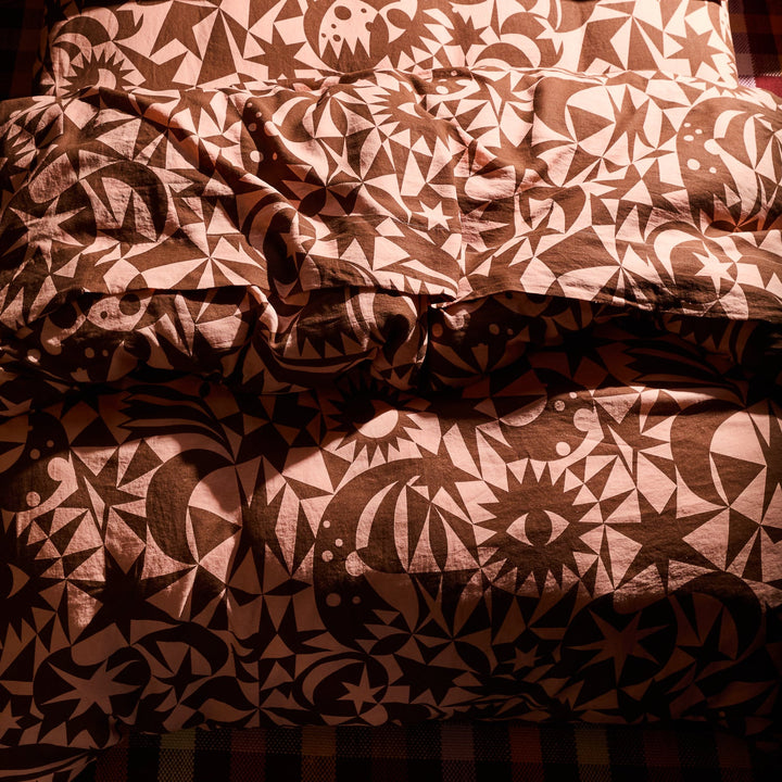 Sage x Clare Nora Linen Quilt Cover - Carnelian