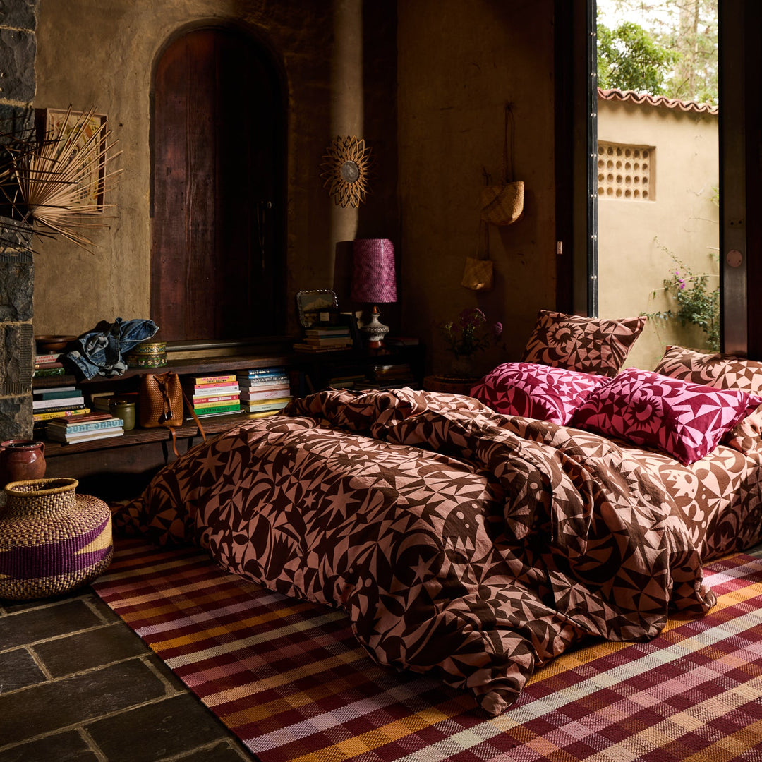 Sage x Clare Nora Linen Quilt Cover - Carnelian