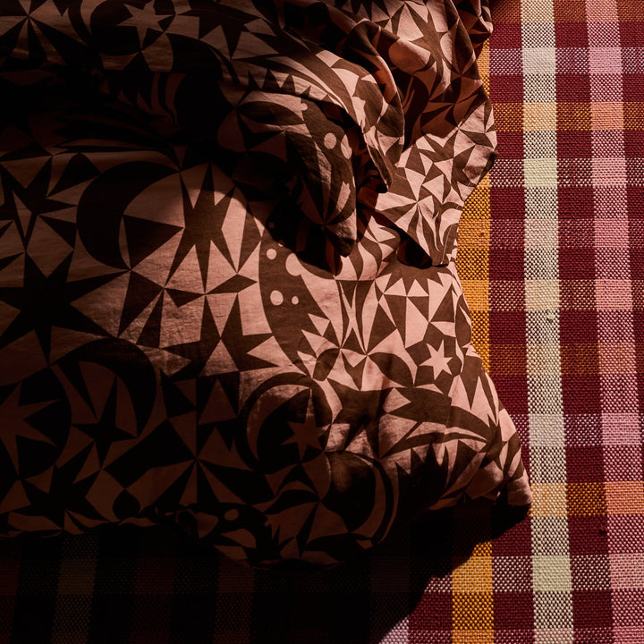 Sage x Clare Nora Linen Quilt Cover - Carnelian