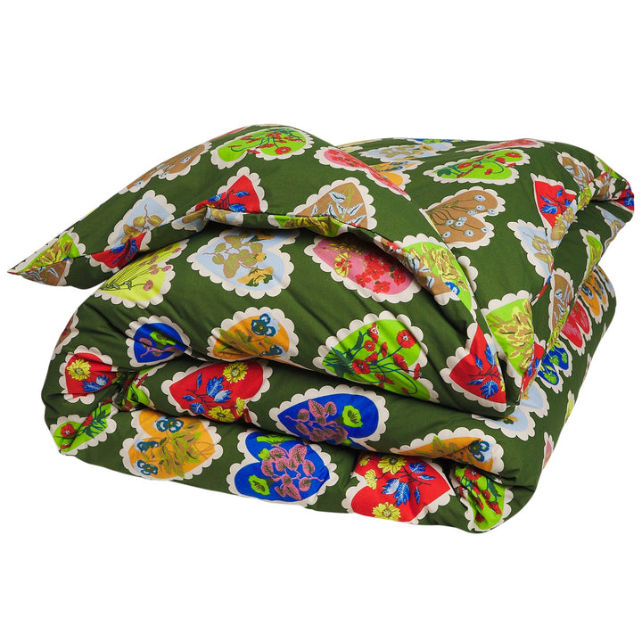 Sage x Clare Loretta Cotton Quilt Cover - Hunter Green