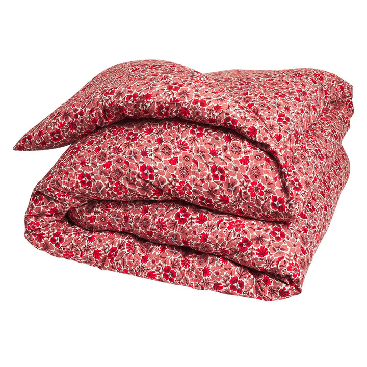 Sage x Clare Magnolia Cotton Quilt Cover - Poppy