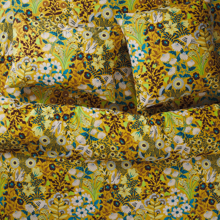 Sage x Clare Sloane Cotton Quilt Cover - Ochre